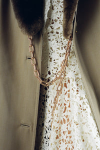 Elliot Coat Collar in Brown Recycled Fur