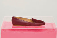 Aveda Flat Loafer in Bordeaux Leather & Suede