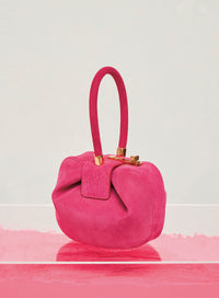 Demi Bag in Fuchsia Suede Corduroy