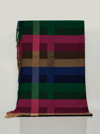 Halo Plaid Scarf in Multi Cashmere