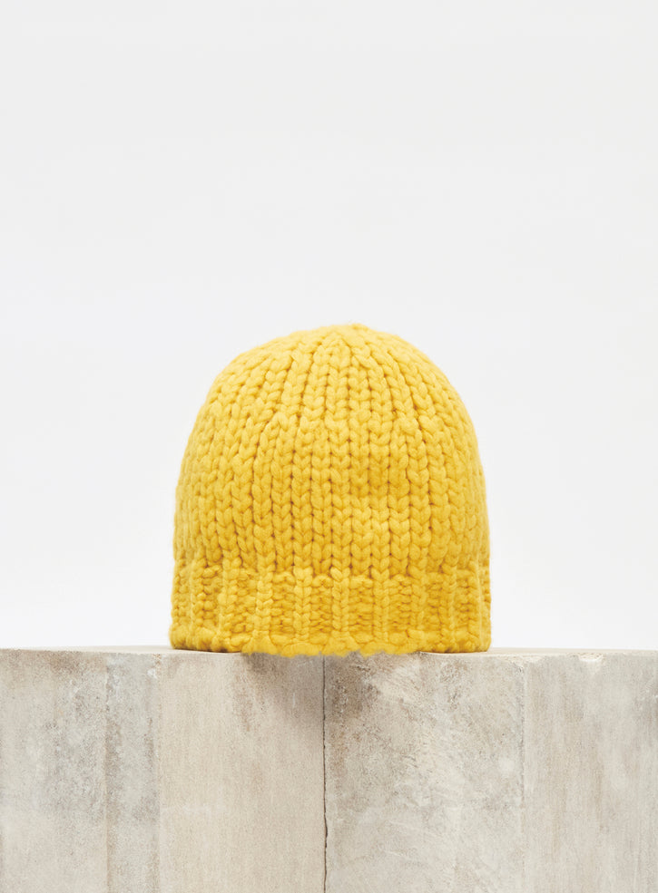 Pacino Knit Hat in Golden Birch Welfat Cashmere