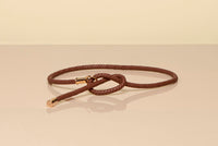 Rope Braided Belt in Cognac Nappa Leather