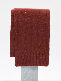 Fokestone Knit Scarf in Burnt Sienna Multi Speckled Aran Cashmere