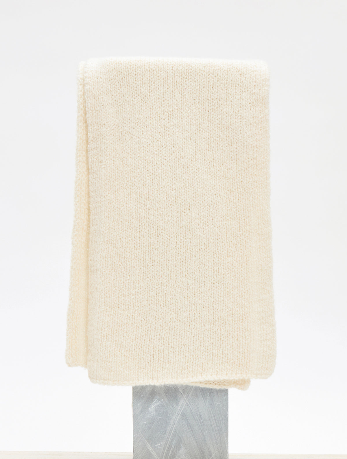 Tulsi Knit Scarf in Ivory Cashmere