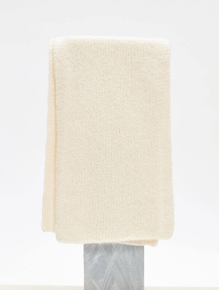 Tulsi Knit Scarf in Ivory Cashmere