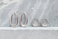 Small Drop Earrings in 18K White Gold