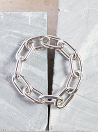 18Kホワイトゴールドのリンクブレスレット(クラシックリンク)