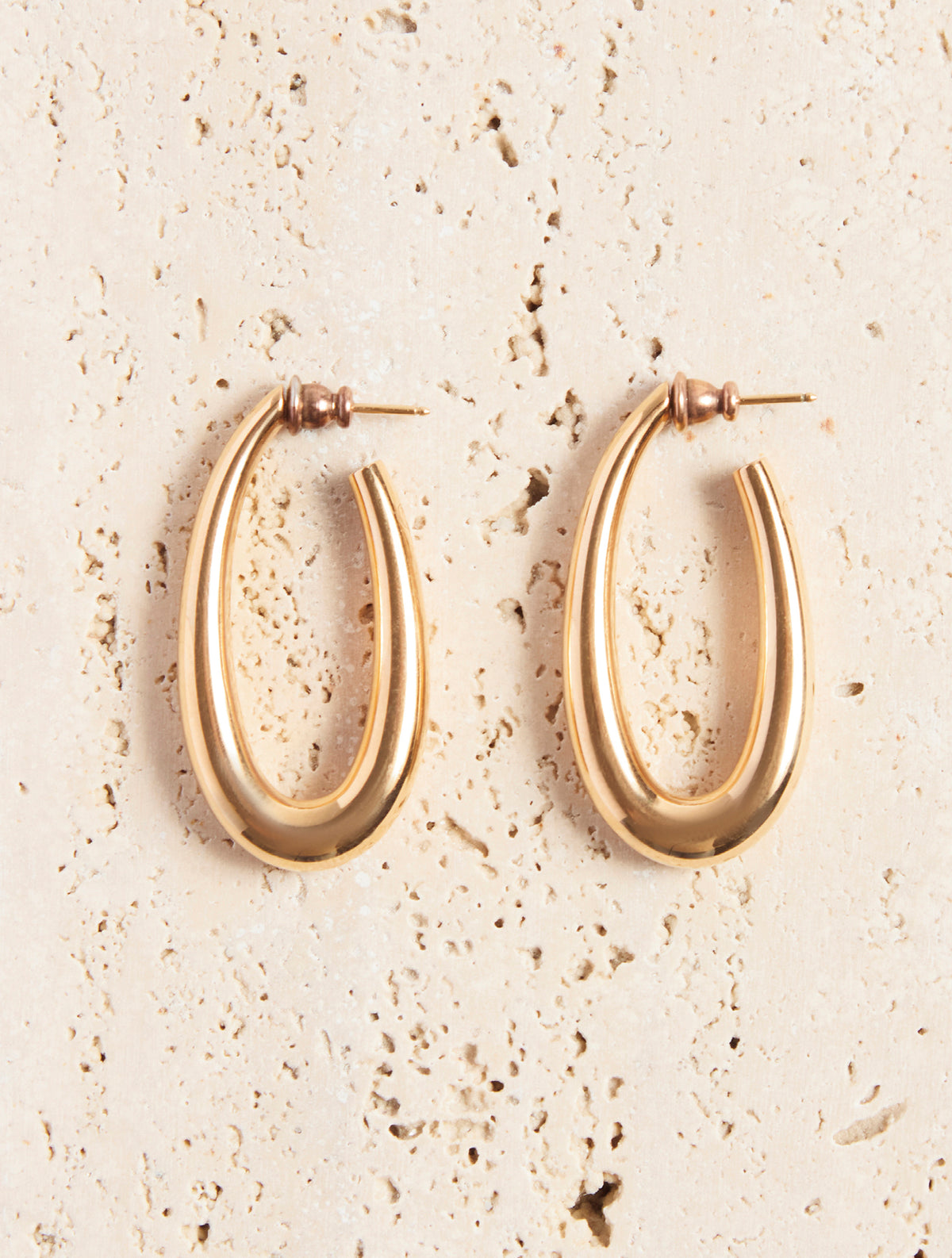 Large Drop Earrings in 18K Rose Gold