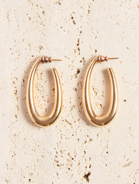 Large Drop Earrings in 18K Rose Gold