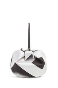 Black White Satin Nina Bag Abstract Art Design - Reverse Angle | Gabriela Hearst