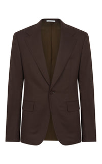 Leiva Blazer in Chocolate Superfine Wool