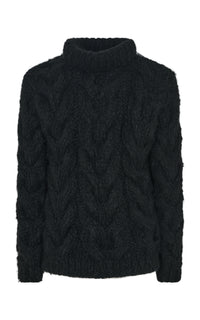 Ray Knit Sweater in Black Welfat Cashmere