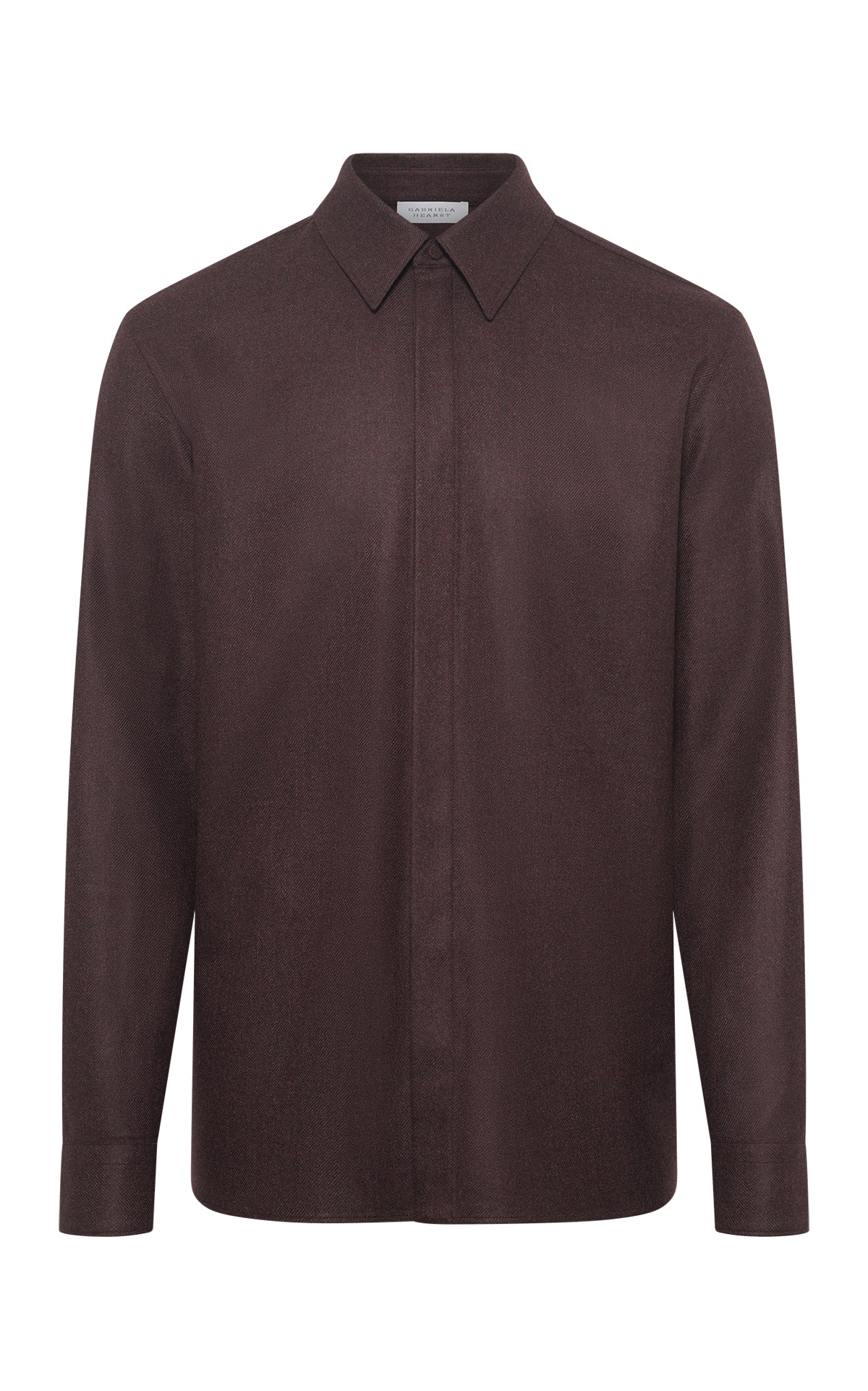 Abbe Shirt in Burnt Sienna Wool Cashmere Flannel