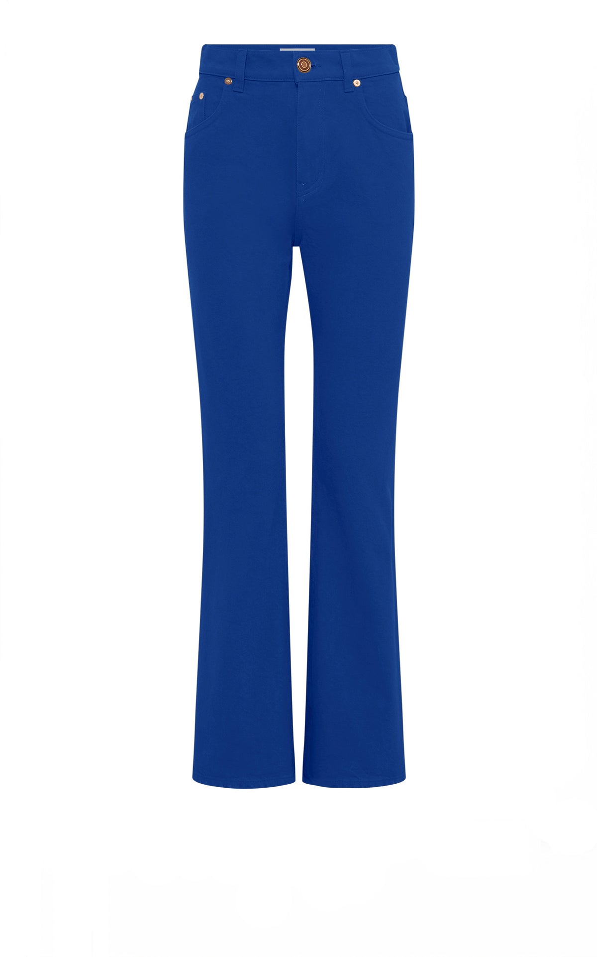 Ezra Bootcut Cropped Jean in Cobalt Recycled Cotton Denim