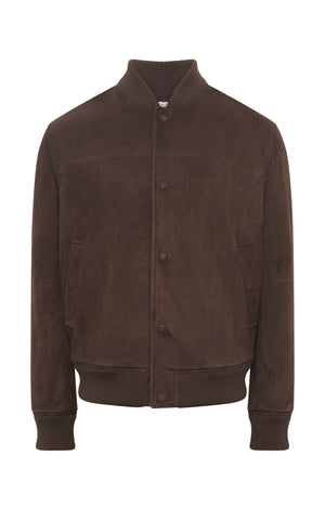 Greg Bomber in Chocolate Suede