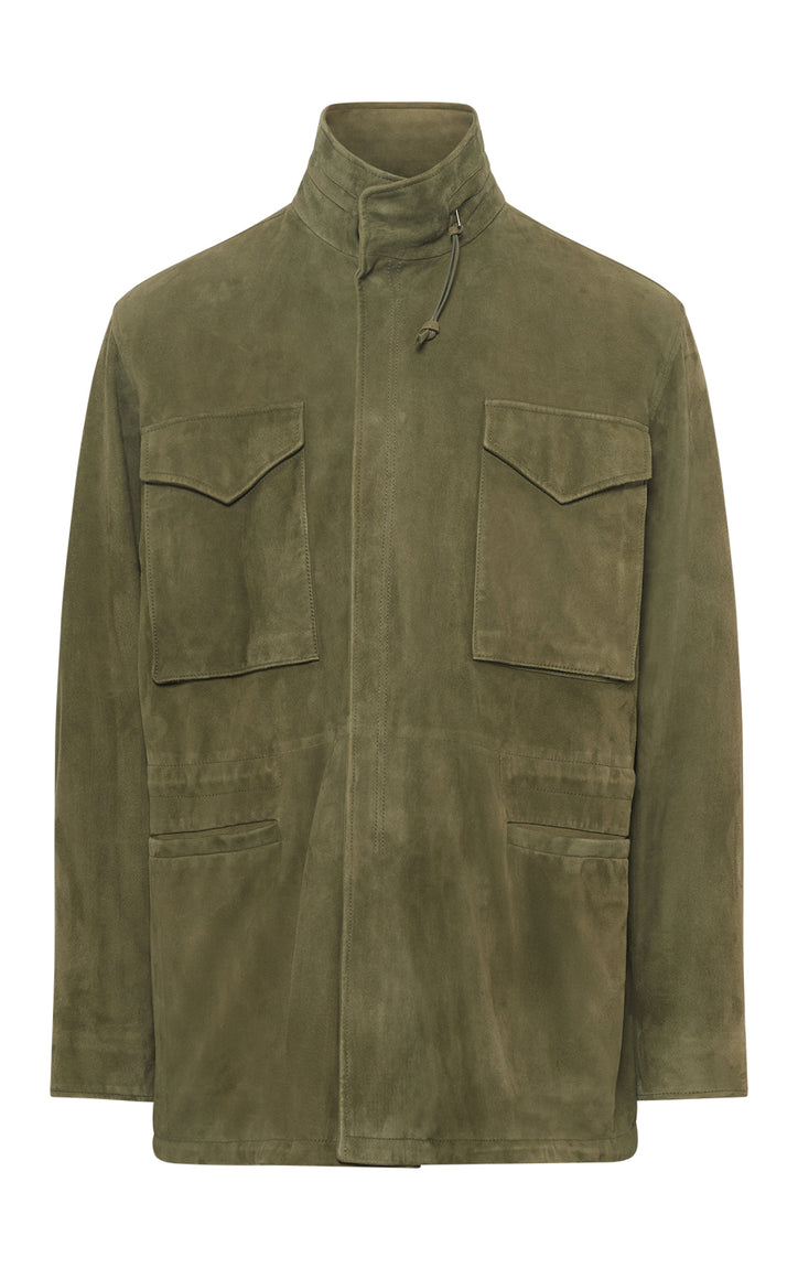 Darwin M64 Jacket in Olive Suede