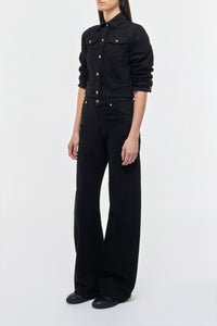 Adira Jacket in Black Recycled Cotton Denim