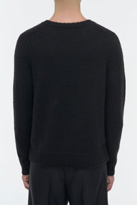 Norwich Knit Sweater in Black Cashmere