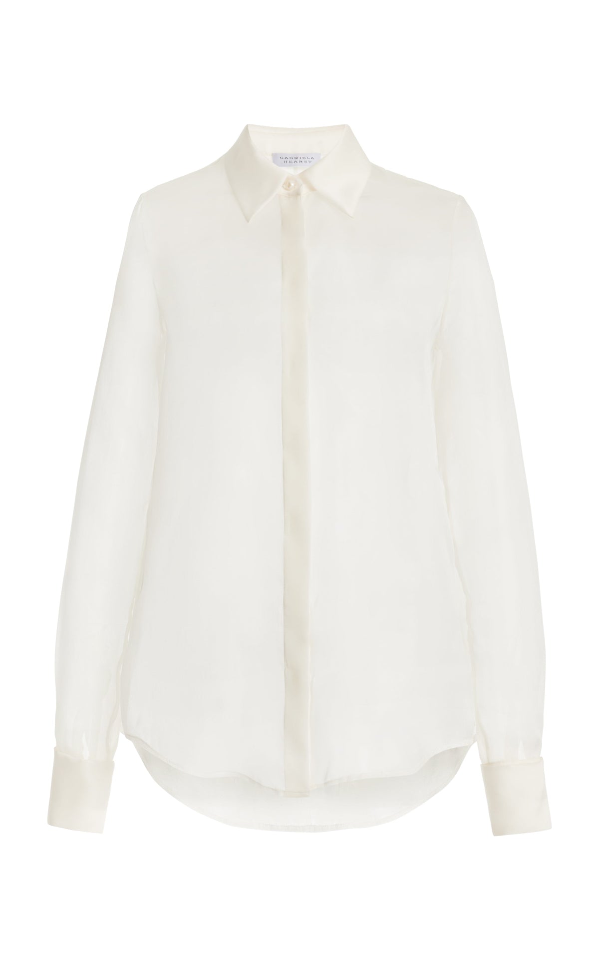Horus Sheer Shirt in Ivory Silk Organza