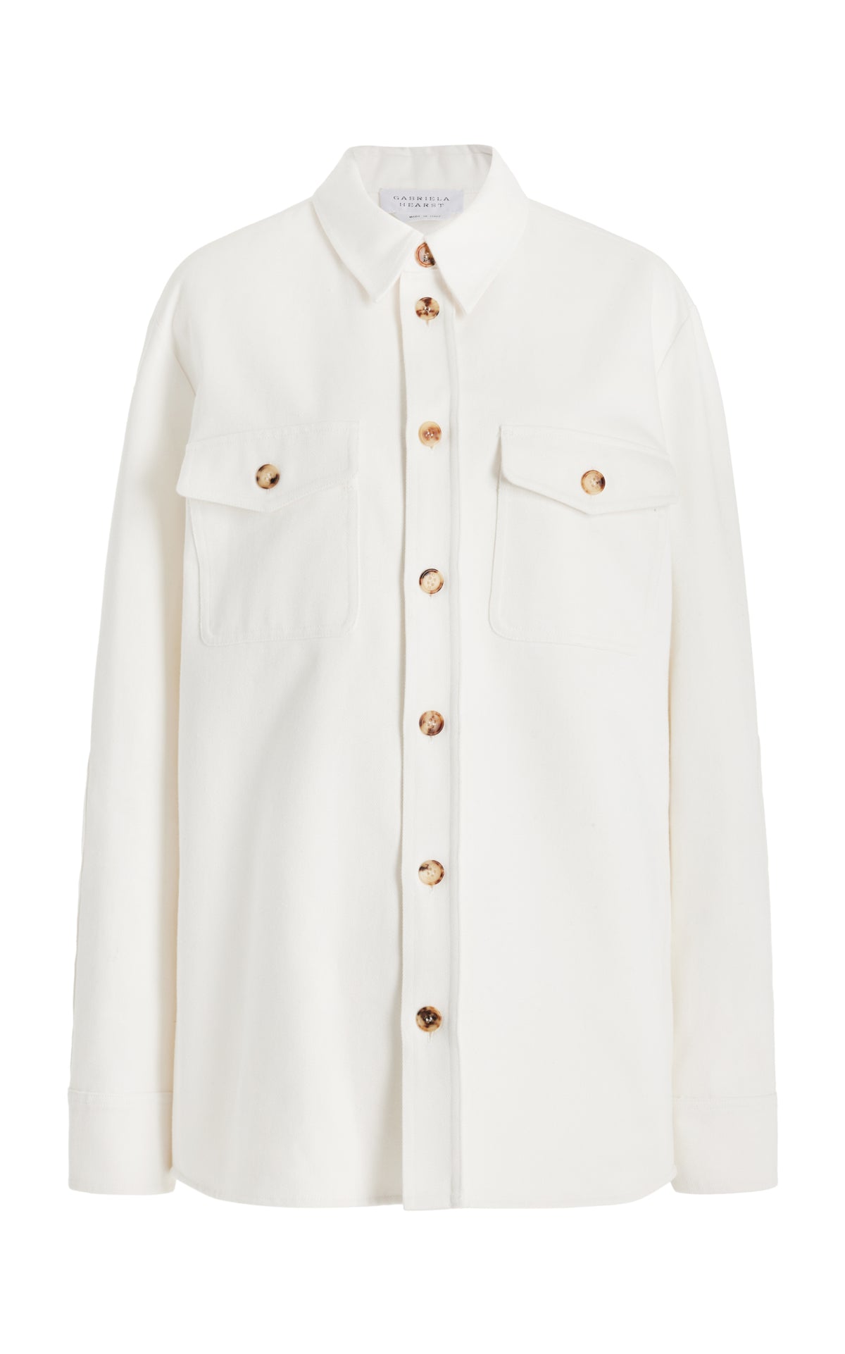 Everly Overshirt in White Organic Cotton