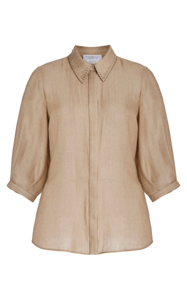 トップス kaval wide gather blouse cotton cashmere LoveShackFancy Women's Kava Cotton Ruffle Long Sleeve Blouse