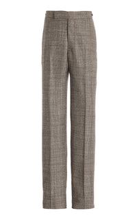 Sebastian Pant in Chocolate Virgin Wool Tweed