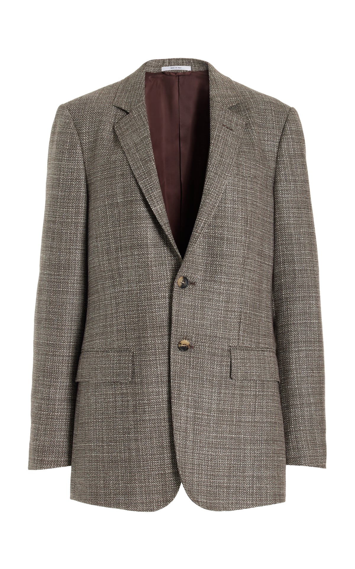 Irving Jacket in Chocolate Virgin Wool Tweed