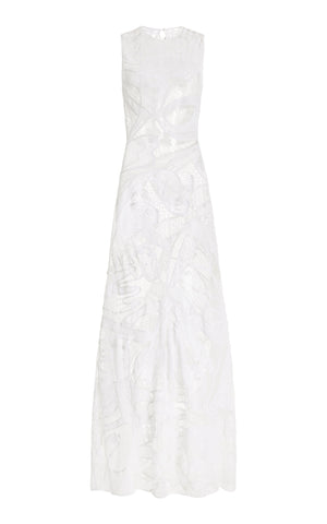 Tati Knit Dress in Ivory Cotton Macrame