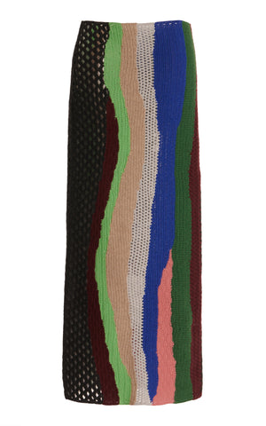 Fatima Knit Skirt in Multi Cashmere