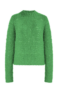 Durand Knit Sweater in Peridot Green Welfat Cashmere