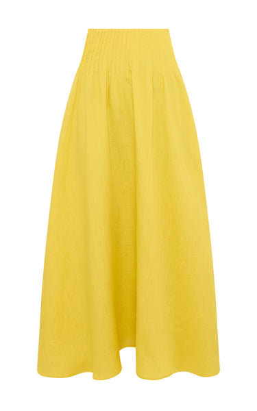 ミニスカート GABRIELA HEARST Women Mini Skirts 2239800 A016 Yellow Penelope Midi Skirt in Goldenrod Aloe Linen – Gabriela Hearst