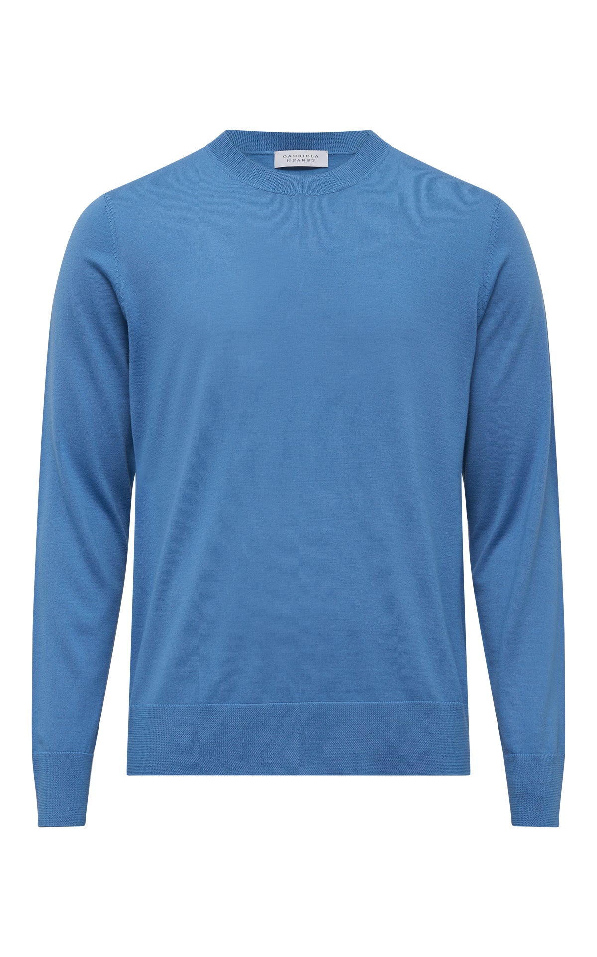 スカイメリノウールのパルコニットクルーネック