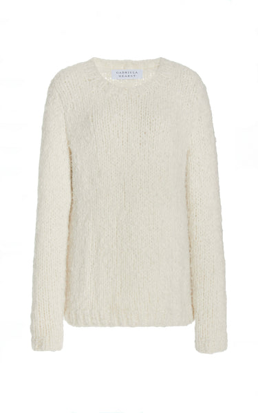 Lawrence Knit Sweater in Ivory Welfat Cashmere – Gabriela Hearst
