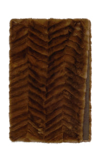 Nerina Scarf in Mahogany Recycled Mink Fur