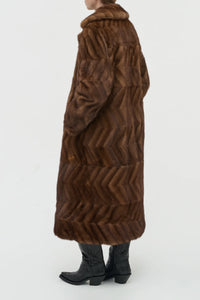 Andal Coat in Mahogany Recycled Mink Fur