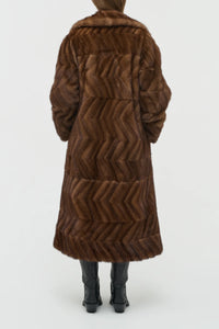 Andal Coat in Mahogany Recycled Mink Fur