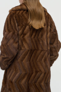 Andal Coat in Mahogany Recycled Mink Fur