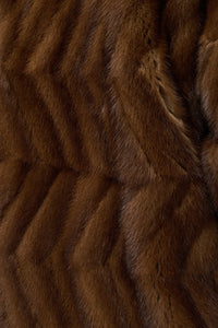 Andal Coat in Mahogany Recycled Mink Fur