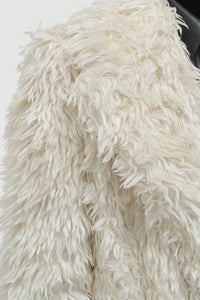Cantwell Coat in Ivory Silk Fur