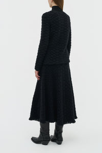 Tansey Knit Sweater in Black Cashmere