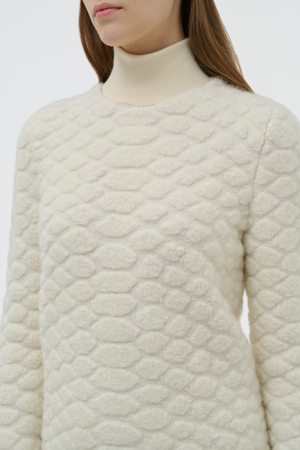 Tansey Knit Sweater in Ivory Cashmere