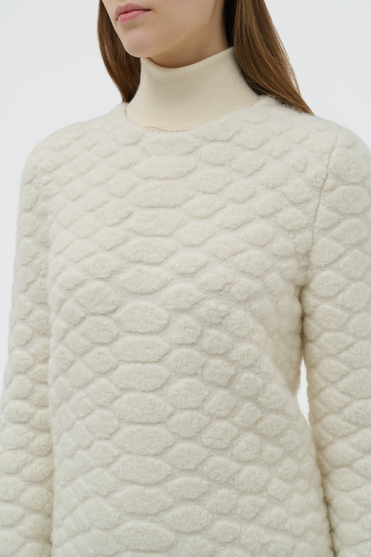 Tansey Knit Sweater in Ivory Cashmere