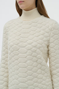 Tansey Knit Sweater in Ivory Cashmere