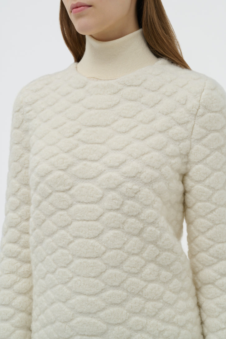 Tansey Knit Sweater in Ivory Cashmere