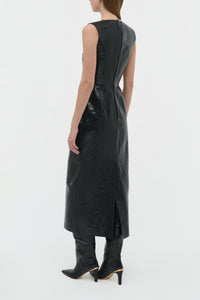 Cinta Dress in Black Lizard