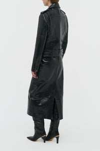Anton Biker Jacket in Black Lizard