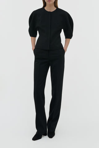 Cecilia Pant in Black Recycled Wool
