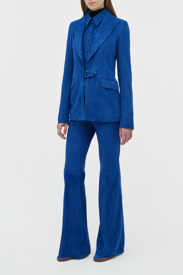 Leiva Blazer in Cobalt Suede