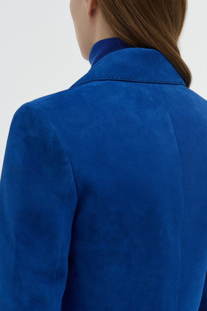 Leiva Blazer in Cobalt Suede