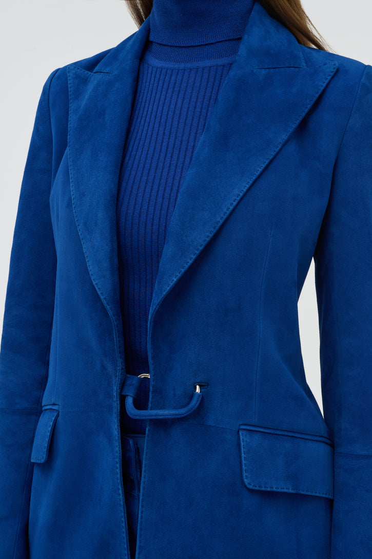 Leiva Blazer in Cobalt Suede